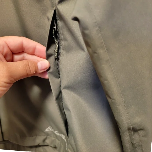 EUC | Eddie Bauer | Mesh Lined Rain Jacket | Olive Green | Size XL - Picture 9 of 13